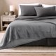 thumbnail image 2 of Manta de cama de felpa Sherpa Bare Home reversible liviana gris con Sherpa gris, 2 of 6