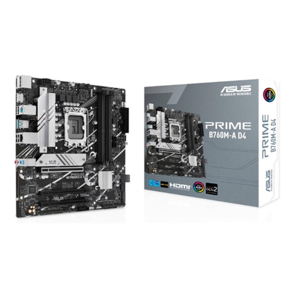 Tarjeta Madre Asus PRIME B760M-A D4 1700 4x DDR4 USB C PCIe 4.0 Micro ATX