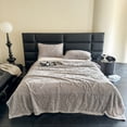 thumbnail image 4 of Color Style Taffeta Comfortable Fleece Blanket Sofa Leisure Throw Blanket, 4 of 6