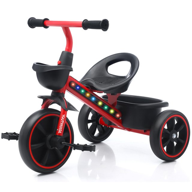 Triciclo Youthkkee para niños de 2 a 5 años con luz LED