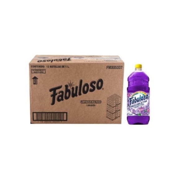 Pack de 12 Limpiador Multiusos Fabuloso Lavanda de 1 L