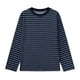 thumbnail image 1 of Playera Casual Manga Larga Simply Basic para Niño, Diseño Líneas Horizontales Azul Talla 10, 1 of 4