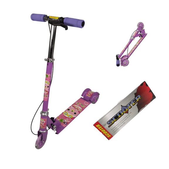 Scooter Patín Del Diablo Plegable The Baby Shop de 3 llantas y altura ajustable Morado -