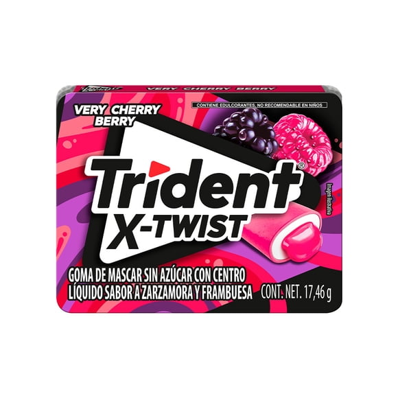Goma de mascar Trident X-Twist zarzamora-frambuesa 17.46 g