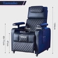 thumbnail image 2 of Sillon Masajeador, Sillon Reclinable Adultos 8 Modos de Masaje con Soporte Lumbar, Reposapiés Retráctil, Reposabrazos y Reposacabezas Ajustables, Ruedas 360°, para Sala y Dormitorio (Negro), 2 of 9