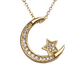 thumbnail image 1 of Collar para Mujer de Luna y Estrella con Zirconia Cúbica LuckyLy, Baño de Oro 14k o Rodio Color Plata dorado UNITALLA, 1 of 8