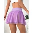 thumbnail image 2 of Falda Deportiva Mujer Cintura Alta con Malla Lila, 2 of 5