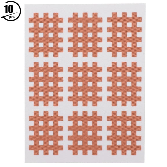 10 unids/bolsa cinta elástica de kinesiología cruzada en espiral cintas cruzadas de terapia física 74x98mm Color de piel