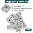 thumbnail image 4 of Pack Of 20 T-slot Nuts Slot 8 - Type B, M8 T-slot Carbon Steel T Slot Nut Set For Aluminium Profile Extrusion Slot 30 Series, 4 of 5