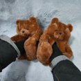thumbnail image 3 of Zapatillas De Felpa De Oso De Dibujos Animados Para Mujer, Pantuflas De Felpa Para El Hogar, Pantuflas Cálidas Para Interiores, Regalo De Invierno, 3 of 8