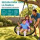 thumbnail image 2 of Columpio para Árbol de 101 cm con Asiento de Red para Niños SereneLife, Adolescentes y Adultos, Tipo Plato, Resistente al Agua, con Cuerda para Colgar, para Interiores y Exteriores, Soporta 272 kg, 2 of 7