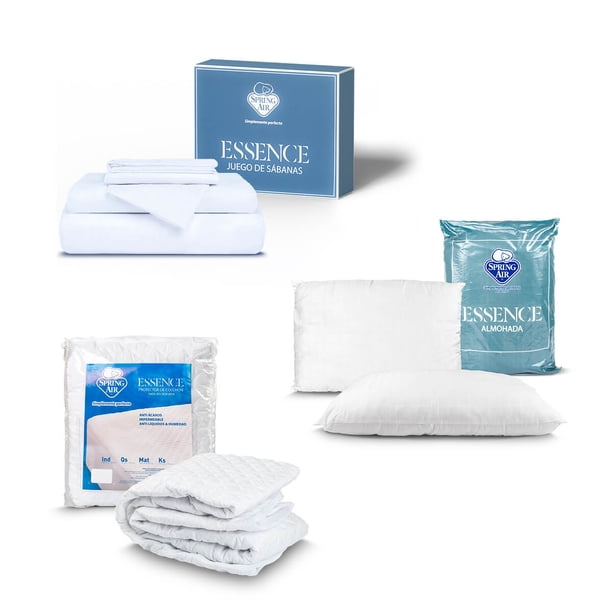PAQUETE PROTECTOR MAT + ALMOHADA Atlas del Descanso Essence Blanco