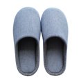 thumbnail image 1 of FELTECHELECTR Pantuflas de invierno a rayas azules para interior de casa, de algodón, para hombre (talla 44-45), 1 of 6