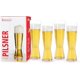 thumbnail image 1 of Set de 4 vasos Cerveceros Elaborados de Cristal, Colección Pilsner, Acabado Transparente, Diseño Minimalista Decorativo, Base Delgada con Caja de Regalo, 1 of 5