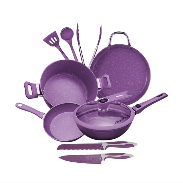 Batería De Cocina 10 Piezas Antiadherente Comal Cuchillos FlavorStone
