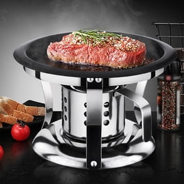 RKSTN Grill stove Outdoor Indoor Stainless Steel Takeaway Steak Grill, Non-Stick Baking Pan Barbecue Grill Grill Pan, Outdoor Indoor Windproof Grog Burning Oven