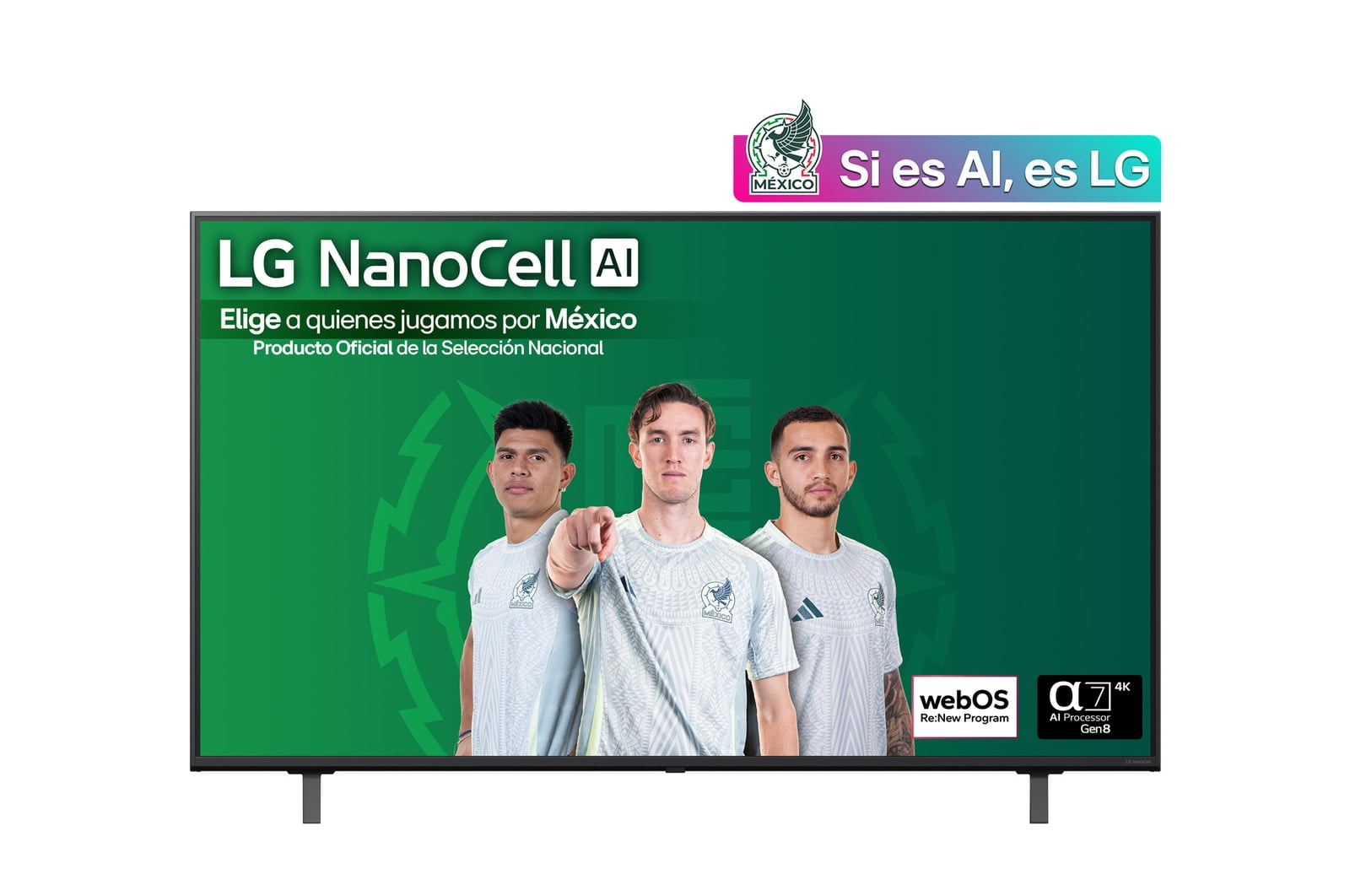 Pantalla Smart TV LG 55 pulgadas AI NanoCell 55NANO80 4K 2025