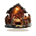 thumbnail image 2 of Adorno de escritorio con escena del nacimiento de Jesús en 2D. Decoración creativa de acrílico con escena del nacimiento. Letrero navideño de, 2 of 8