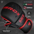 thumbnail image 2 of Guantes MMA RDX Sparring Grappling Hybrid de piel con palma abierta, 2 of 9