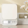 thumbnail image 4 of Báscula Digital de Cocina - Báscula de gramos de precisión 0,1g para repostería y alimentos, capacidad de 500g/1kg, plástico blanco, recargable, función de tare, 6,88x5,31x1,37 pulgadas, 4 of 6