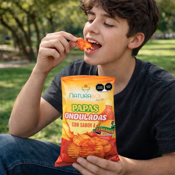 Imagen 5 de Papas Fritas Naturasol Onduladas Con Sabor a Salsa La Botanera 150 g