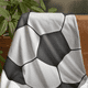 thumbnail image 2 of Cobija Manta Frazada Juana Gallo Diseño Redonda de Balón de Futbol Soccer Ultra Suave, 2 of 4
