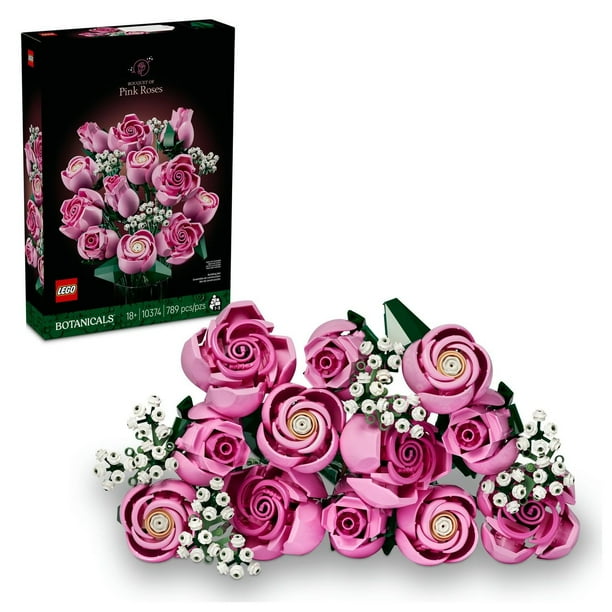 Set LEGO Botanicals Ramo de Rosas Rosadas Flores 10374
