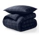 thumbnail image 1 of Juego de Edredón Alternativo de Plumón Bare Home 2 Piezas Tamaño Twin/Twin-XL Azul Oscuro Cuadros Modernos, 1 of 5