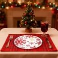 thumbnail image 4 of Set de vajilla de Navidad con copos de nieve rojos - platos, vasos y servilletas de papel desechables de 16 piezas - platos de 7 y 9 pulgadas, 4 of 6