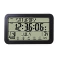 thumbnail image 2 of Reloj de pared digital, relojes de pared, pantalla de temperatura y humedad, silencioso, grande negro, 2 of 9
