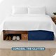 thumbnail image 3 of Faldón de Cama Cepillado Doble Bare Home Colección Premium 1800 Caída de 15 Pulgadas Tamaño Queen Azul Oscuro, 3 of 5