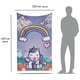 thumbnail image 2 of Cobija Manta Frazada Juana Gallo Diseño de Unicornio Kawaii, 2 of 5