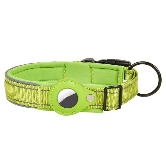 Pisexur Suministros para mascotasFORAirTag, Soft Nylon Dog Collar With FORAirTag Cover, FORAirtag Dog Collar Accessory For Small Dogs (L)para perros, gatos y animales.