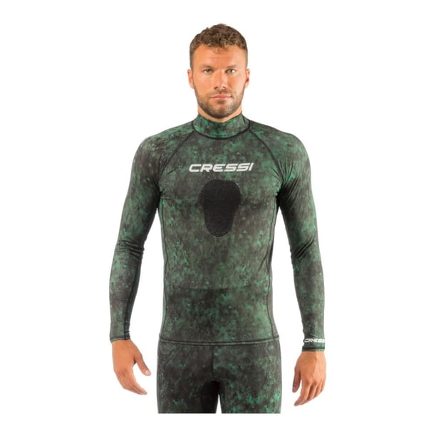 Playera para Caballero Cressi Rashguard Hunter Manga Larga Talla M Verde