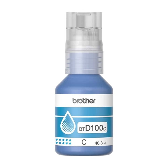 Botella de tinta Brother color Cian BTD100C