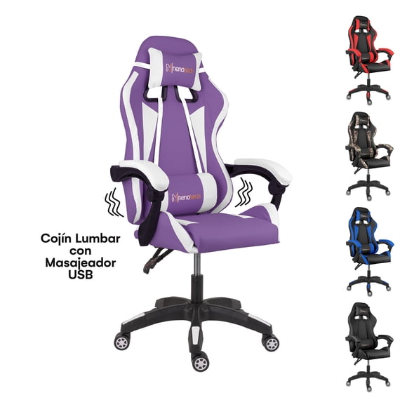 Silla Gamer Ergonómica Nenotech Max Reclinable Purple