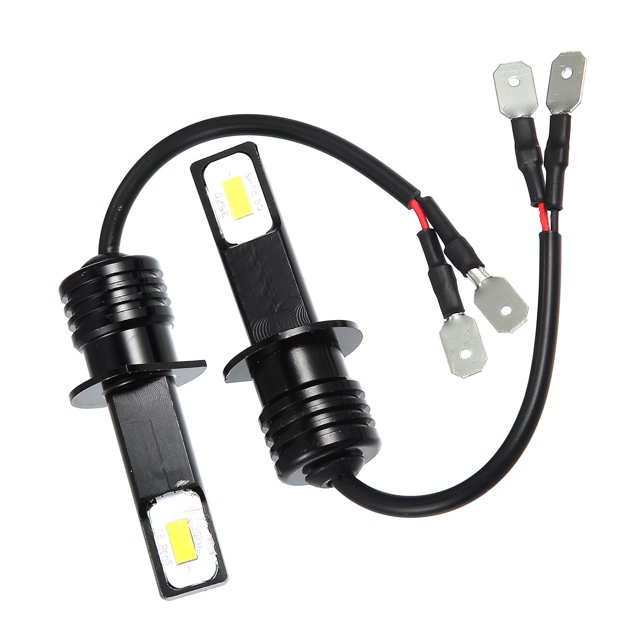 Unique Bargains Bombillas para luces antiniebla H1, Bombilla para faros delanteros, 80 W, LED, 3570 chips, lámpara para conducción de automóviles, aluminio, blanco (juego de 2)