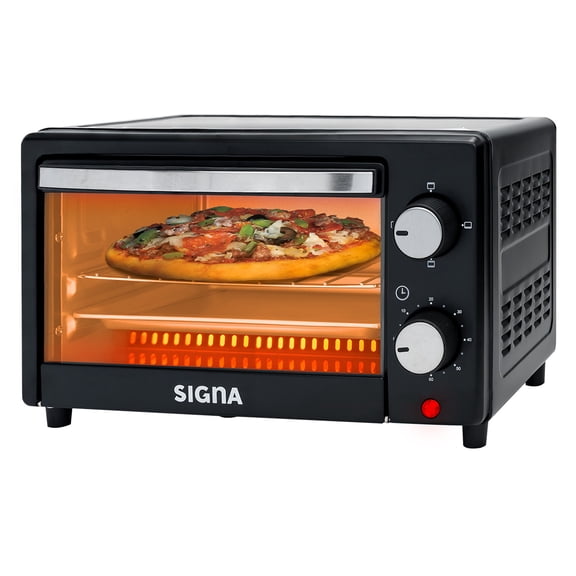 Horno Tostador Eléctrico De Mesa 9.3 Lt 110v Acero Inox Color Negro