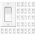 thumbnail image 1 of Interruptor de luz BESTTEN para decoración unipolar, 15 A, 120/277 V, color blanco, 1 of 6