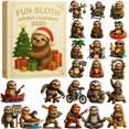 thumbnail image 1 of CaiYueKe 2025 Sloth Advent Calendar Christmas Countdown 24 Day Toy Figures Set Holiday Collectible Decor Surprise Gift for Kids Adults Family Fun, 1 of 3