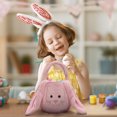 thumbnail image 3 of Xihbxyly Cesta de Pascua Personalizada con Forma de Conejito, Cesta de Pascua Personalizada con Asas, Diseño Suave y Espacioso, Bolsa de Huevos Mullida, Regalo Perfecto para Niños y Niñas, Bolsa de M, 3 of 4