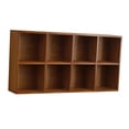 thumbnail image 3 of Estante colgante de madera para exhibición de cosméticos, mueble de almacenamiento con 8 cubos, para montaje en pared, multiusos, para decoración del, 3 of 9