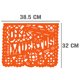 thumbnail image 4 of Papel picado Dia de Muertos DECORAMEC Guirnaldas de plastico picado 5 tiras de 5 metros negro y naranja, 4 of 5