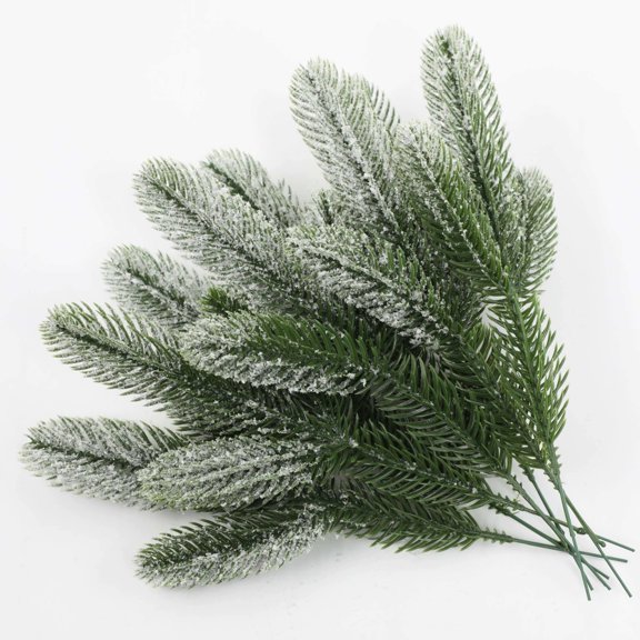 CaiYueKe 24 PCS Artificial Pine Needles Branches Christmas Twigs Pine Picks Christmas Stems DIY for Christmas Tree Garland Xmas Decoration and Fireplace Vase Home Indoor Outdoor Decor(Green)