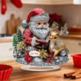 thumbnail image 1 of CaiYueKe Santa Claus Deer Ornaments 2D Flat Christmas Decor, Hanging Decorations for Holiday Tree Garland Window, Festive Santa Claus Deer Gift Set for Christmas Party Home Office Decor, 1 of 6