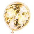 thumbnail image 2 of KIT 34 GLOBOS METALICOS TRANSPARENTES CONFETI MARMOL AZUL AMARILLO, 2 of 5