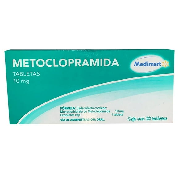 Metoclopramida Medimart 10 mg 20 tabletas