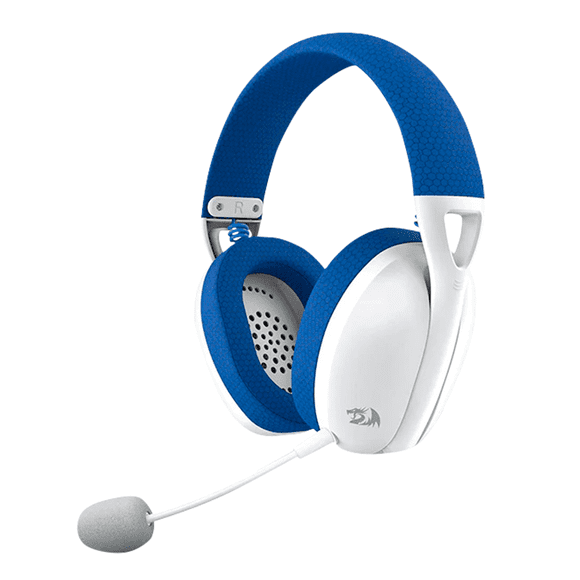 Audífonos Gamer Redragon Ire Pro Wireless Blanco/Azul