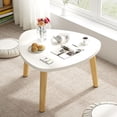 thumbnail image 1 of Mesa triangular curva de madera para sala de estar, mesa de centro triangular curva, mesa de té para balcón, mesa de piso para dormitorio, mesa de alféizar concisa, muebles Anthropologie, decoración d, 1 of 6