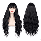 thumbnail image 1 of Peluca Natural Larga 72cm Ondulada Negro Para Mujer, 1 of 5
